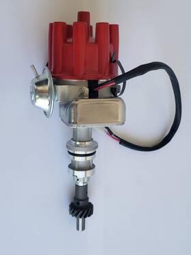 W0318 A-team Electronic Distributor Ford 289 302 351w 351c V8 Female Cap Vacuum Advance