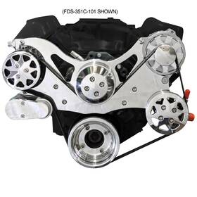 Fds-351c-151 All American Billet Serpentine System P/s A/c Fits 351 Cleveland
