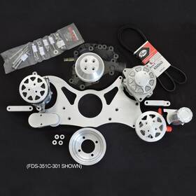 Fds-351c-351 All American Billet Serpentine System P/s A/c Fits 351 Cleveland