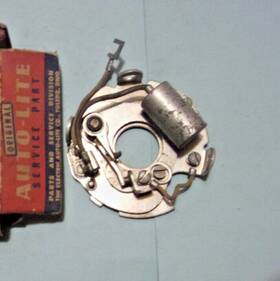 2004ra Auto Lite/mopar 1950-54 Chrysler/dodge/plymouth/desoto 6-cyl Auto-lite Distributor Breaker Plate