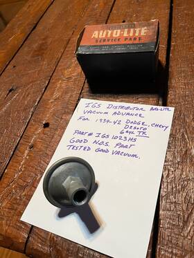 1023hs Autolite Vintage Vacuum Advance For Distributor Igs Nos