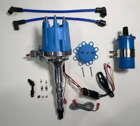 Jm7712bl-bl45k-cw Block Performance Parts Amc/jeep 290 304 343 360 390 401 Blue Small Cap Hei Distributor 45k Volt Coil