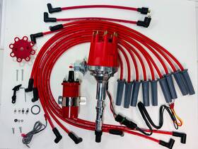 Jm7712r-814r-r45k-cw Block Performance Parts Amc/jeep 304 360 390 401 Small Cap Hei Distributor 8.5mm Usa Wires Red Coil