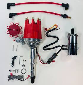 Jm7712r-chrome-cw Block Performance Parts Amc/jeep 401 390 360 343 304 290 Red Small Cap Hei Distributor 45k Chrome Coil