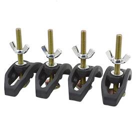 16271185110718 Calidaka 4-piece Arcuate Press Plate Clamps T-track Hold-down Fixtures Black