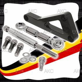 Hz-4304-pbk Cfr Black Finish Aluminum Alternator Bracket Set For Chevy Small Block 305 350