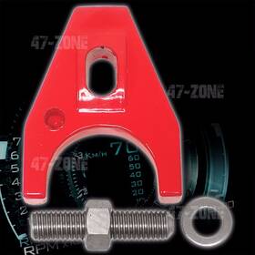 Hz-1091-red Cfr Performance For Chevy Gm Billet Aluminum Distributor Hold Down Clamp - Red