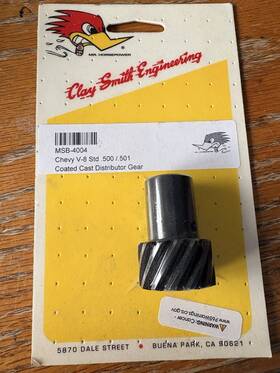 Msb-4004 Chevrolet Clay Smith Engineering Corded Cast Distributor Gear V8 Std