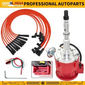 6512r-614r-pt Cnpapc For Jeep Amc 290 304 360 390 401 1967-1990 Hei Distributor Red Spark Plug Wire
