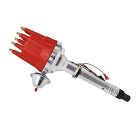 Hz-d7011-red Cobra-tek For 1955-1982 Chevy Gm Sb Bb Ready To Run Aluminum Pro Distributor With Red Cap