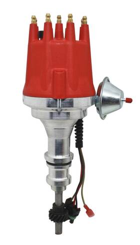 Hz-d7012-red Cobra-tek For 1962-00 Ford Sb 221-302 Ready To Run Pro Aluminum Distributor Red Cap