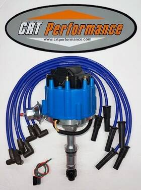 Crt529e-bl Crt Performance 225 231 Buick Odd Fire Dauntless V6 Hei Distributor Extended Shaft Wires Blue