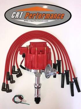Crt529e-r Crt Performance 225 231 Buick Odd Fire Dauntless V6 Hei Distributor Xtended Shaft Wires - Red