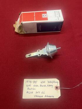 1973624 Delco Remy 1978-85 Nos Oldsmobile Chevy Buick Pontiac Delco-remi 307 Vacuum Advance