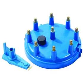 32100bl Dui Spark Delivery Cap And Rotor Kit Blue Ford Duraspark V8 With External Coil