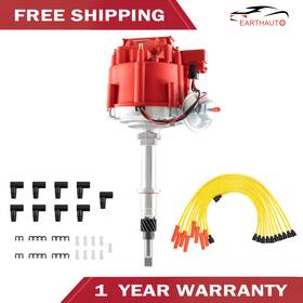 M13086k-b8 Earthauto 1 Ignition Distributor With Plug Wires For 1956-1990 Amc Jeep Inline 6 232/258 6cyl