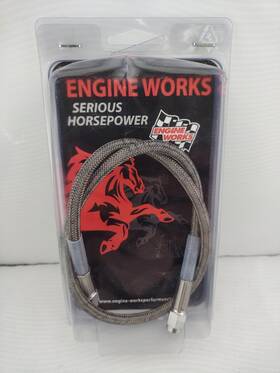 12024-3 Engine Works Brand New Braided Brake Line Straight Ends 3 An X 24 Inch