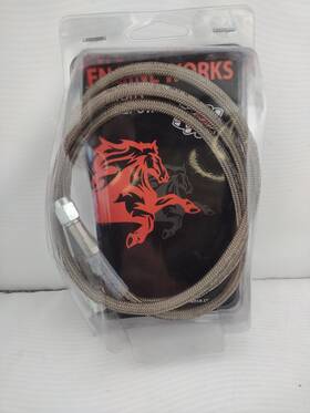 12048-3 Engine Works Brand New Braided Brake Line Straight Ends 03an X 48 Inch Strt