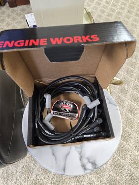 16420bk Engine Works Chevy 327 350 Small Block Hei 90 Inch Boots H.p Black 8.5mm Spark Plug Wire #16420bk