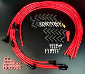 Esp-he-2215023 Espeedpro21 9 Pcs 9.5mm Red High Performance Spark Plug Wires With 90 Degree Boot