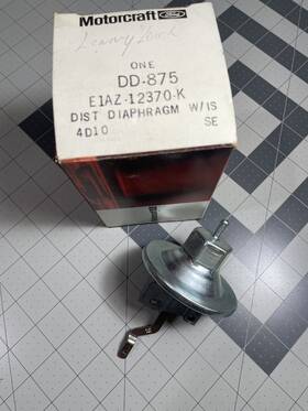 E1az-12370-k Ford Dd-875 Nos Motorcraft Distributor Diaphragm