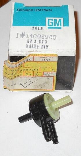 14003940 General Motors Nos 1981-86 Gm Truck 6 Cylinder 1982-85 S10 2.8l Distributor Vacuum Delay Valve