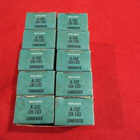 Ch-103 Ignition Parts A-202 Distributor Points Condenser New In Box Lot Of 10