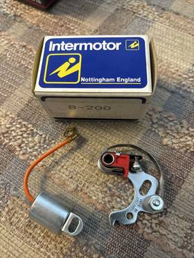 25500 Intermotor 012225148103 Points And Condenser Lucas Distributor Nos Uk 8-200 Mg Triumph