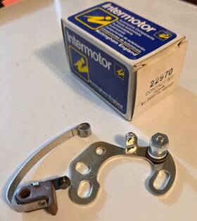 Ru-22970 Intermotor Ignition Contact Breaker Points Set For Dm6 And Dmb6 Distributor Jaguar Xke Healey