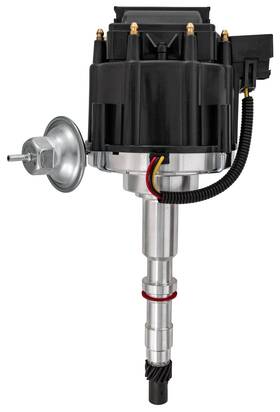 40063 Jegs Hei Distributor 1967-1991 Amc/jeep V8 Vacuum Advance Black Cap With M