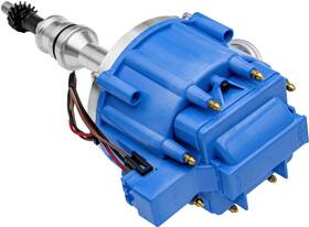 03fc-dhfd-016-fba03 Kible Hei Distributor 65k Coil 7500 Rpm For Ford Windsor Sbf 5.8 L 351w One Wire Blue