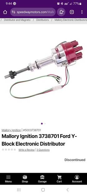 3738701 Mallory Distributor-unilite Electronic Ignition Series 37