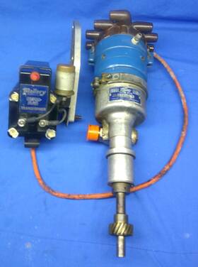 525-rh Mallory Vintage Ford Tach Drive Super-mag Magneto Distributor With Transformer