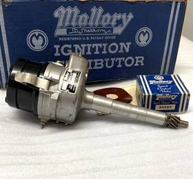 Zc-275-a Mallory Nos Flathead Zc275a Distributor Double Life Dual Point 8ba 8cm