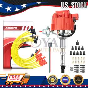Mas 738056310834 Hei Distributor&spark Plug Wires& Free Pigtail For Jeep Amc Sbc/bbc V8 290 304