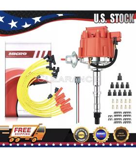 Wire170072 Mas 738056311909 Ka-6512red Rhei Distributor&spark Plug Wires And Pigtail For Jeep Amc Sbc/bbc V8