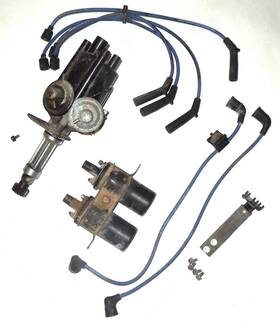 1983-rx7 Mazda 1983 Rx-7 Fb 12a Distributor With Coils Wires And Guides Oem 83 Rx7 Untested