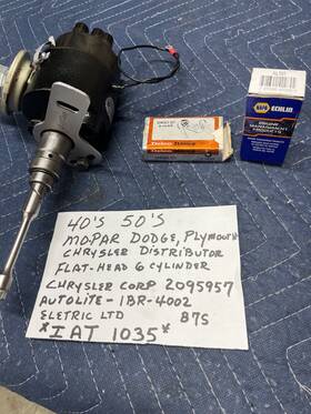 1br-4002 Mopar Vintage Mo-par Iginition Distributor 40s 50s Flat Head 6 Cylinder Dodge Ply