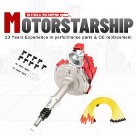 620m13086kp620 Motorstarship Ignition Distributor Assembly For 1956-1990 Amc Jeep Inline 6 With Plug Wires