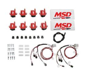 Msd 090127077368 Ignition 8289-kit Smart Coil Inch Bigwire Kit - Red Finish