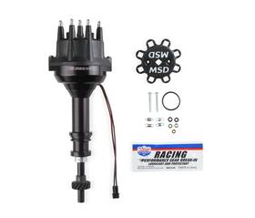 857731 Msd Pro-billet Small Cap Distributor Steel Gear Black Housing And