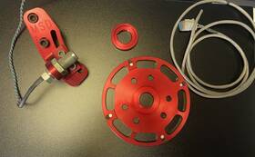 8618 Msd New Crank Trigger Kit Red Flying Magnet Hall Effect 6.25 Inch Gen Iii/iv