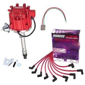 9109184 Msd 8365 Pro-billet Fits Chevy Hei Distributor Kit Moroso Plug Wires