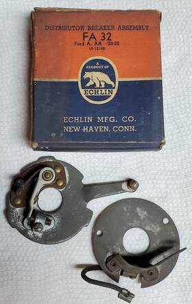 A-12150 Napa Fa-32 Echlin Distributor Breaker Assembly 1929-32 Ford A And Aa