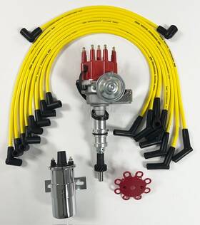 Pi289rk Performance Ignition Small Block Ford 289 302 Red Cap Hei Distributor Coil Hp Plug Wires