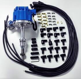 Hr0271 Pirate Mfg Small Block Sbf 351w Blue Hei 65k Distributor With Plug Wires Kit Fits Ford 5.8l