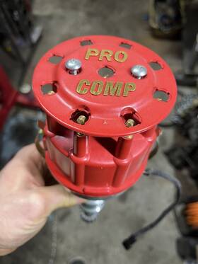 Pce376.1104.05 Procomp Ford 351w Windsor Pro Series Billet Distributor Red Magnetic Mallory Msd