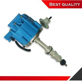 Sv27552 Shopvertex Blue Male Cap Hei Ignition Distributor With 65k Volt Coil Suits Bbf Ford Fe 352 428