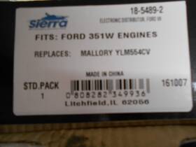 Sierra 18-5489-2 Distributor Ford 351w 18-54892