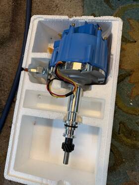 8527-bl Skip White Performance Ford Inline 6 Cylinder 1964-1983 170 200 250 Blue Hei Distributor Straight